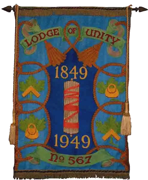 The Lodge or Unity's Centenary Banner 1849 -1949